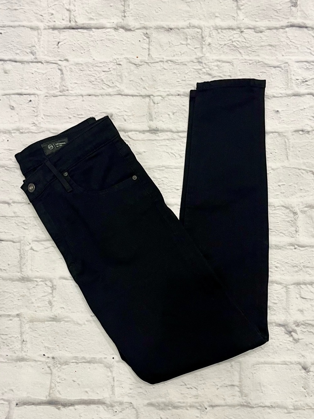 AG Adriano Goldschmied Black Farrah Ankle High Rise Skinny Jeans